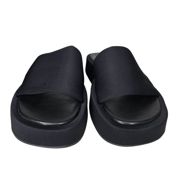Madden Girl Womens Black Platform Slide Sandals Size 8.5 slides 90s 2000s style - Picture 3 of 7